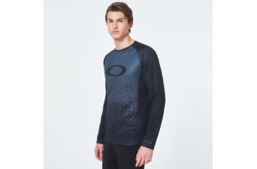 Image of Oakley MTB Long Sleeve Tech Tee - Mens, Grey Pixel Print, Small, FOA400847-99G-S
