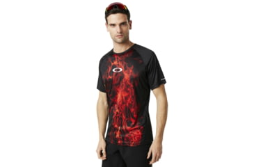 Image of Oakley Mtb Short Sleeve Tech Tee - Mens, FLAMES, L, 457608-9A3-L