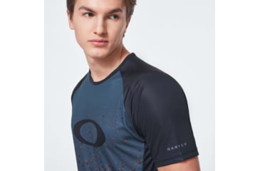 Image of Oakley MTB Short Sleeve Tech Tee - Mens, Grey Pixel Print, 2XL, FOA400848-99G-XXL