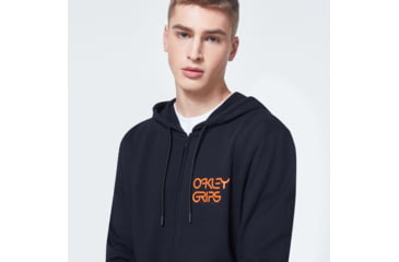Image of Oakley O-Grip Logo Full Zip Hoodie - Mens, Blackout, 2XL, FOA400573-02E-XXL