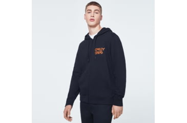 Image of Oakley O-Grip Logo Full Zip Hoodie - Mens, Blackout, 2XL, FOA400573-02E-XXL