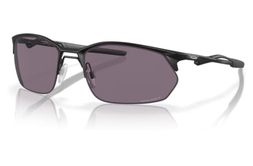 Image of Oakley OO4145 Wire Tap 2.0 Sunglasses - Mens, Satin Black Frame, Prizm Grey Lens, 60, OO4145-414501-60