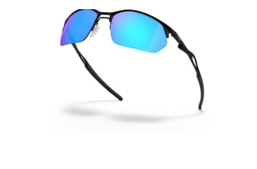 Image of Oakley OO4145 Wire Tap 2.0 Sunglasses - Mens, Satin Black Frame, Prizm Sapphire Lens, 60, OO4145-414504-60