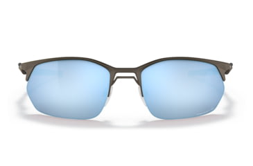 Image of Oakley OO4145 Wire Tap 2.0 Sunglasses - Mens, Satin Lead Frame, Prizm Deep Water Polarized Lens, 60, OO4145-414506-60