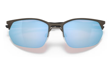 Image of Oakley OO4145 Wire Tap 2.0 Sunglasses - Mens, Satin Lead Frame, Prizm Deep Water Polarized Lens, 60, OO4145-414506-60