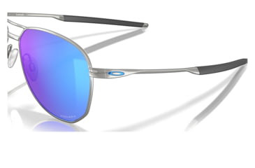 Image of Oakley OO4147 Contrail Sunglasses - Mens, Satin Chrome Frame, Prizm Sapphire Lens, 57, OO4147-414703-57