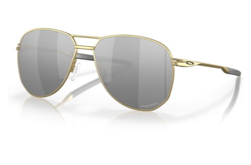 Image of Oakley OO4147 Contrail Sunglasses - Mens, Satin Gold Frame, Prizm Black Lens, 57, OO4147-414713-57