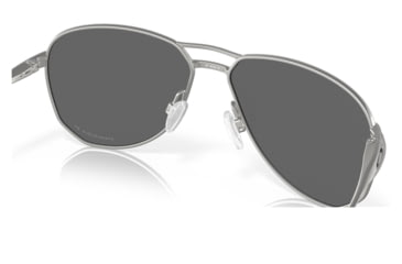 Image of Oakley OO6050 Contrail TI Sunglasses - Mens, Satin Chrome Frame, Prizm Black Polarized Lens, 57, OO6050-605003-57