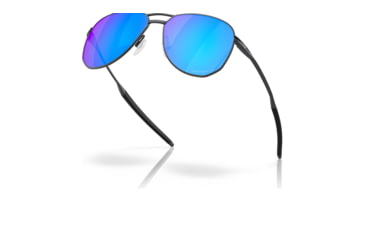 Image of Oakley OO6050 Contrail TI Sunglasses - Mens, Satin Light Steel Frame, Prizm Sapphire Polarized Lens, 57, OO6050-605004-57