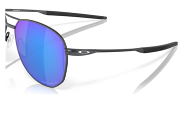 Image of Oakley OO6050 Contrail TI Sunglasses - Men's, Satin Light Steel Frame, Prizm Sapphire Polarized Lens, 57, OO6050-605004-57