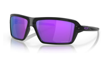 Image of Oakley OO9129 Cables Sunglasses - Mens, Black Ink Frame, Prizm Violet Lens, 63, OO9129-912908-63