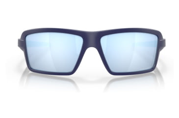Image of Oakley OO9129 Cables Sunglasses - Mens, Matte Navy Frame, Prizm Deep Water Polarized Lens, 63, OO9129-912913-63