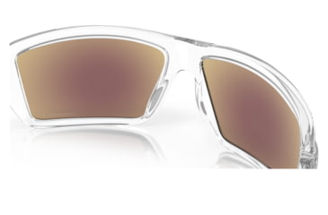 Image of Oakley OO9129 Cables Sunglasses - Mens, Polished Clear Frame, Prizm Sapphire Polarized Lens, 63, OO9129-912905-63