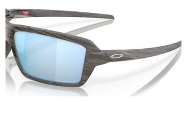 Image of Oakley OO9129 Cables Sunglasses - Mens, Woodgrain Frame, Prizm Deep Water Polarized Lens, 63, OO9129-912906-63