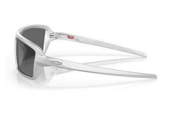 Image of Oakley OO9129 Cables Sunglasses - Mens, X-Silver Frame, Prizm Black Polarized Lens, 63, OO9129-912912-63