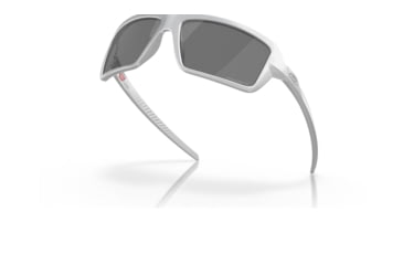 Image of Oakley OO9129 Cables Sunglasses - Mens, X-Silver Frame, Prizm Black Polarized Lens, 63, OO9129-912912-63