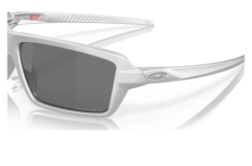 Image of Oakley OO9129 Cables Sunglasses - Mens, X-Silver Frame, Prizm Black Polarized Lens, 63, OO9129-912912-63