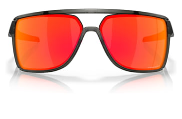 Image of Oakley OO9147 Castel Sunglasses - Mens, Matte Grey Smoke Frame, Prizm Ruby Lens, 63, OO9147-914705-63