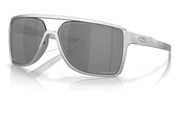 Image of Oakley OO9147 Castel Sunglasses - Mens, X Silver Frame, Prizm Black Lens, 63, OO9147-914707-63