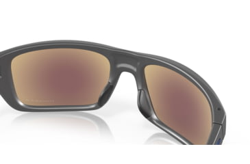 Image of Oakley OO9367 Drop Point Sunglasses, Matte Dark Grey Frame, Prizm Sapphire Polarized Lenses, 936706-60