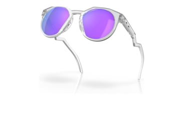 Image of Oakley OO9464A HSTN A Sunglasses - Men's, Matte Clear Frame, Prizm Violet Lens, Asian Fit, 52, OO9464A-946402-52