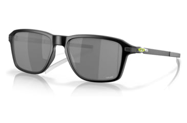 Image of Oakley OO9469 Wheel House Sunglasses - Mens, Satin Black Frame w/Yellow Logo, Prizm Black Lens, 54, OO9469-946908-54