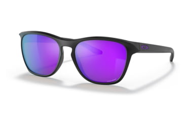 Image of Oakley OO9479 Manorburn Sunglasses - Men's, Matte Black Frame, Prizm Violet Lens, 56, OO9479-947903-56