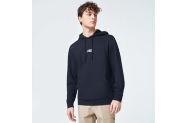 Image of Oakley Patch Fleece Hoodie - Mens, Blackout, Extra Small, FOA400016-02E-XS