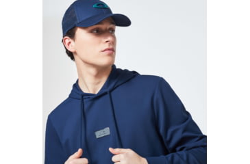 Image of Oakley Patch Fleece Hoodie - Mens, Universal Blue, Small, FOA400016-6ZZ-S