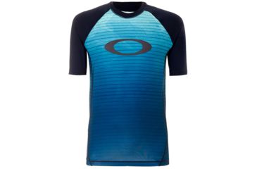 Image of Oakley Rashguard Short Sleeve Tee - Mens, Fathom, Large, 482399-6AC-L