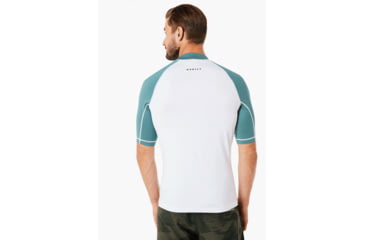 Image of Oakley Short Sleeve Rashguard Tee - Mens, White, Extra Small, 482399-100-XS