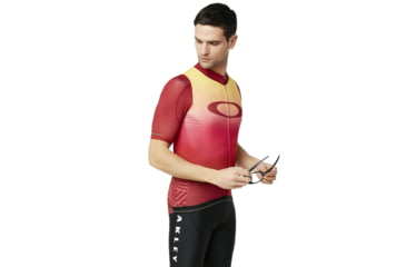 Image of Oakley Aero Jersey - Mens, Red Iridium, Medium, 434359-4RI-M