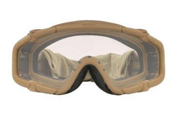 Image of Oakley SI Ballistic Goggle UPLC,Terrain Tan Frame,Shield Clear/Grey Lens 53-114