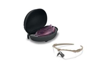 Image of Oakley SI Ballistic M Frame 3.0 Hybrid Sunglasses,Dark Bone Frame,Shield Prizm Clear,TR22/TR45 Lens OO9146-27