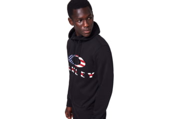 Image of Oakley SI Bark FZ Hoodie - Mens, Black/American Flag, XL, 461643-01VXL-XL
