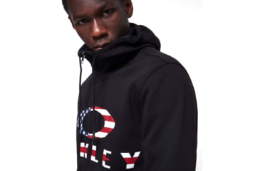Image of Oakley SI Bark FZ Hoodie - Mens, Black/American Flag, XL, 461643-01VXL-XL