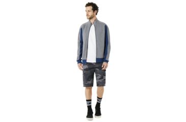 Image of Oakley SI Block Color Fz Fleece - Mens, Athletic Heather Grey, Large, 472424-24G-L