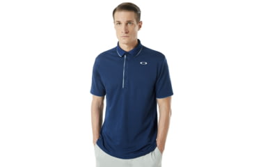 Image of Oakley SI Enhance 8.7 Short Sleeve Polo - Mens, Dark Blue, Large, 434260-609-L