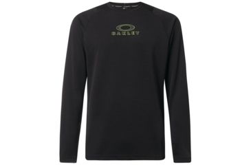 Image of Oakley SI Enhance Crew 9.7 Long Sleeve T-Shirt - Mens, Blackout, Large, 458100-02E-L