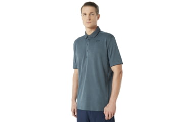 Image of Oakley SI Enhance Short Sleeve Polo 8.7 - Mens, Dark Slate, Extra Large, 434260-94A-XL
