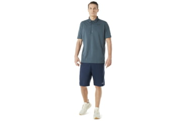 Image of Oakley SI Enhance Short Sleeve Polo 8.7 - Mens, Dark Slate, Extra Large, 434260-94A-XL