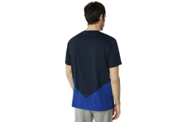 Image of Oakley SI Enhance Slant Short Sleeve Henley 9.0 - Mens, Fathom, Medium, 457723-6AC-M