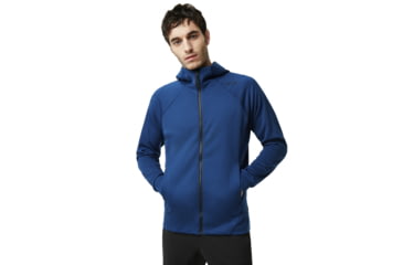 Image of Oakley SI Enhance Tech Fleece Jacket Grid - Mens, Dark Blue, Extra Large, 461731-609-XL
