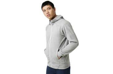 Image of Oakley SI Enhance Tech Fleece Jacket Grid - Mens, Light Heather Grey, Extra Large, 461731-22K-XL