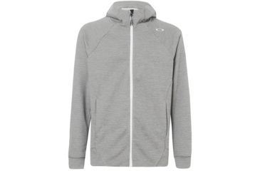 Image of Oakley SI Enhance Tech Fleece Jacket Grid - Mens, Light Heather Grey, Extra Large, 461731-22K-XL