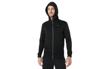 Image of Oakley Enhance Technical Fleece Jacket.Grid 8.7 - Mens, Blackout, Small, 461668-02E-S