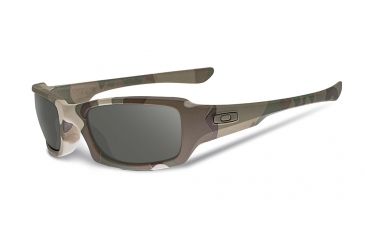 Image of Oakley SI Fives Squared Sunglasses, Multicam Frame, Warm Grey Lens 53-076
