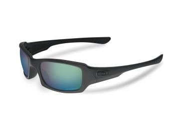 Image of Oakley SI Fives Squared Sunglasses,Matte Black Frame,Rectangle Prizm Maritime Lens OO9238-15