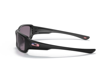 Image of Oakley SI Fives Squared Sunglasses, Matte Black/USA Flag Frame, Prizm Gray Lens, OO9238-3554