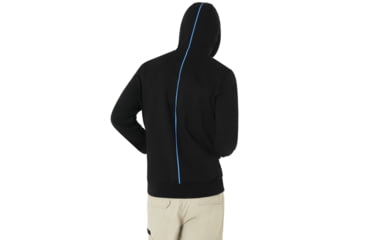 Image of Oakley SI Fleece Oakley Piping Hooded - Mens, Blackout, Medium, 472434-02E-M